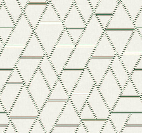Pathways White & Green Wallpaper