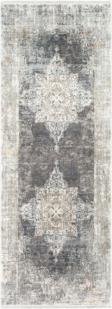 Solar Machine Woven Rug, by Surya, 8'0.06" length x 3'0.61" width