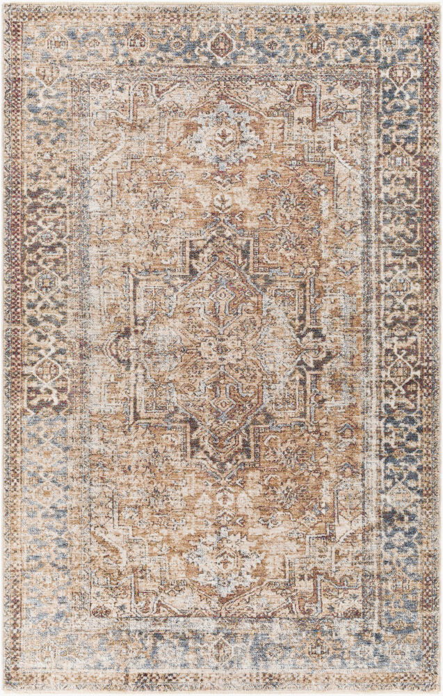 Lincoln Machine Woven Rug, by Surya, 8'2.43" length x 4'11.84" width