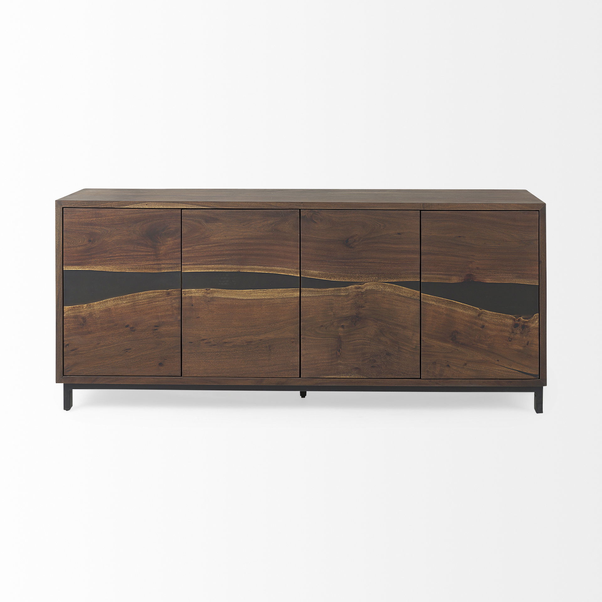 Hemlock 69L x 18W x 30H Brown Wood Sideboard large image 