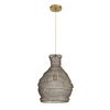 Murmur Woven Brass 1 Light Pendant, Ceiling Light by Uttermost, 15" width x 21.6" height x 15" diameter x 15" depth thumbnail 8