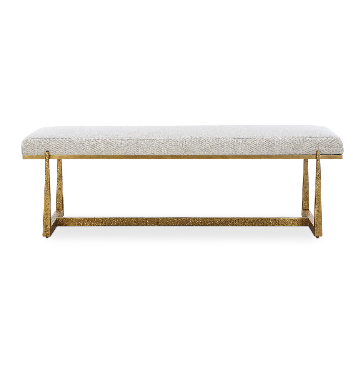Midas Antique Gold Bench, Dining Chair by Uttermost, 60" width x 19.5" height x 18" depth View 1