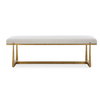 Midas Antique Gold Bench, Dining Chair by Uttermost, 60" width x 19.5" height x 18" depth thumbnail 1