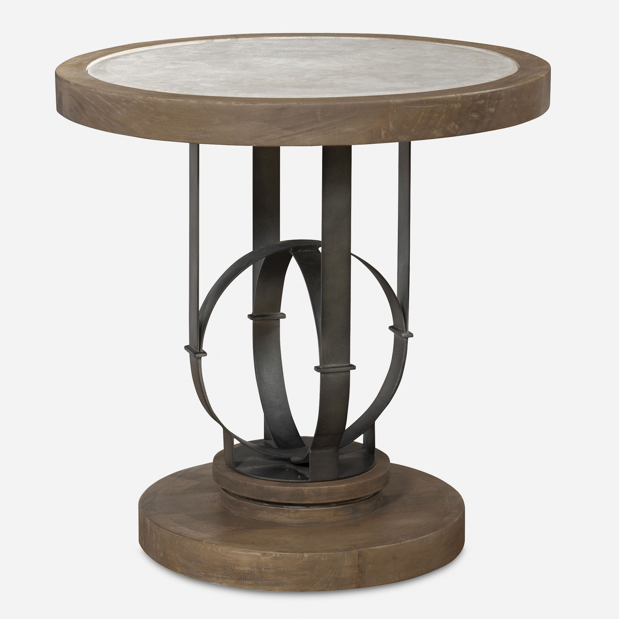 Sydney Light Oak Side Table, Furniture by Uttermost, 24" width x 24" height x 24" depth View 1