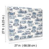 Modern Vista Toile Navy Wallpaper thumbnail 7
