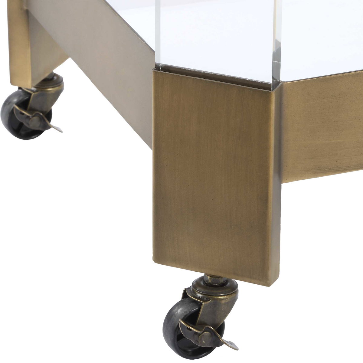 Giselle Bronze Bar Cart, Bar Carts & Cabinet by Uttermost, 28.5" width x 32" height x 16.75" depth View 7