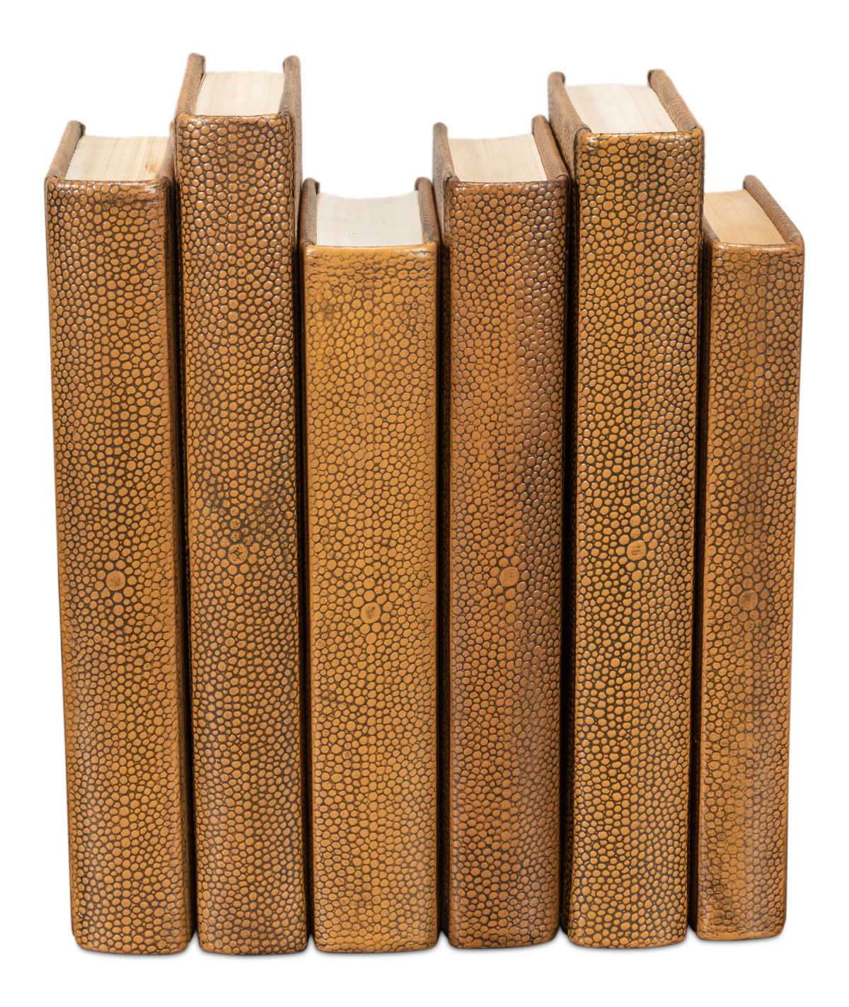 Shagreen Books  Set Of 12  Tawny Brown, by Sarreid, 1" length x 5" height View 10