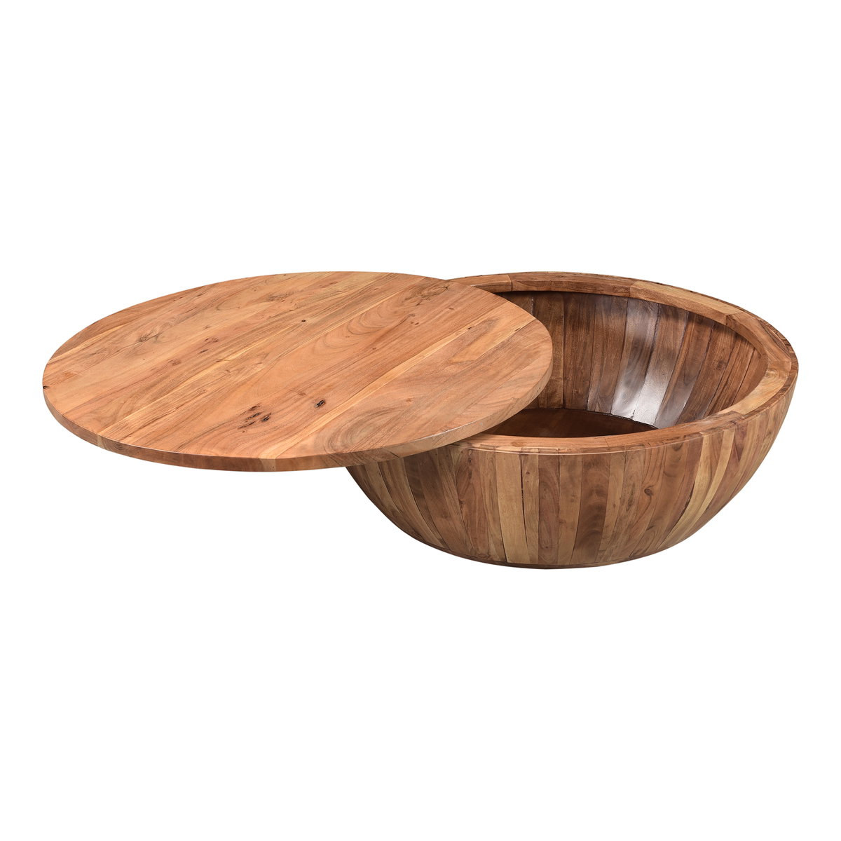 Eske Coffee Table Natural, by Moe's Home, 35.5" width x 12" height x 35.5" depth View 5