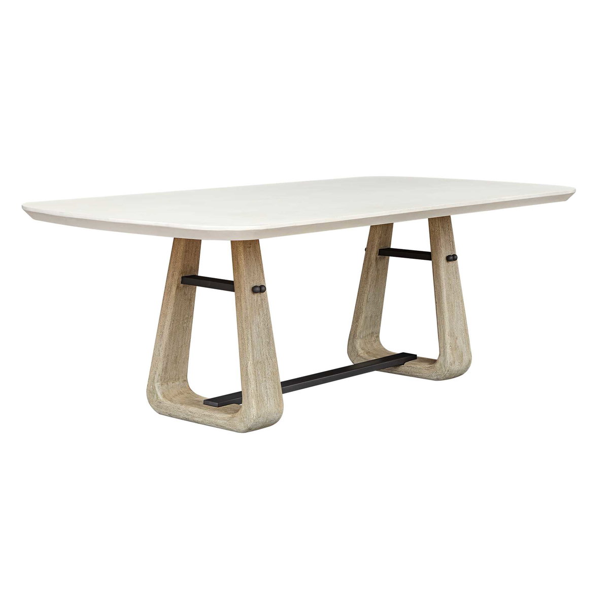Circa Concrete Outdoor Dining Table, Outdoor Table by Uttermost, 7'3" width x 2'6" height x 3'6" depth View 4