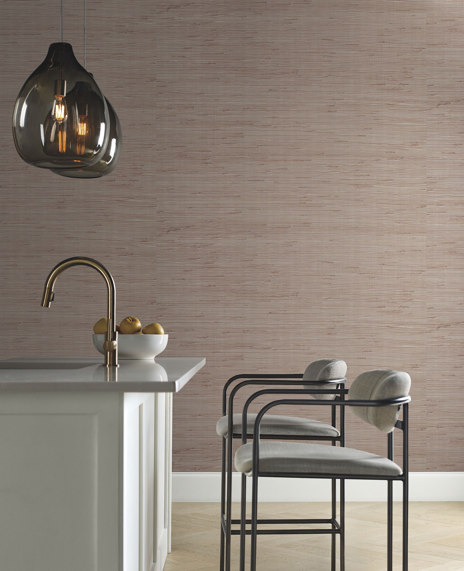 Jute Silver & Tan Metallic Wallpaper large image 