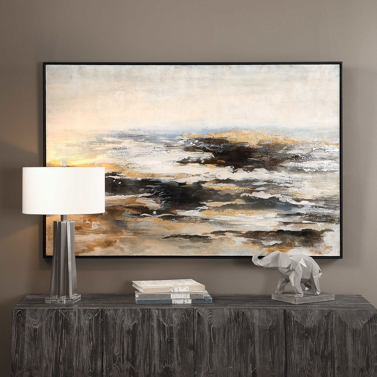 Aftermath Abstract Art, by Uttermost, 61.37" width x 41.37" height x 1.75" depth View 2