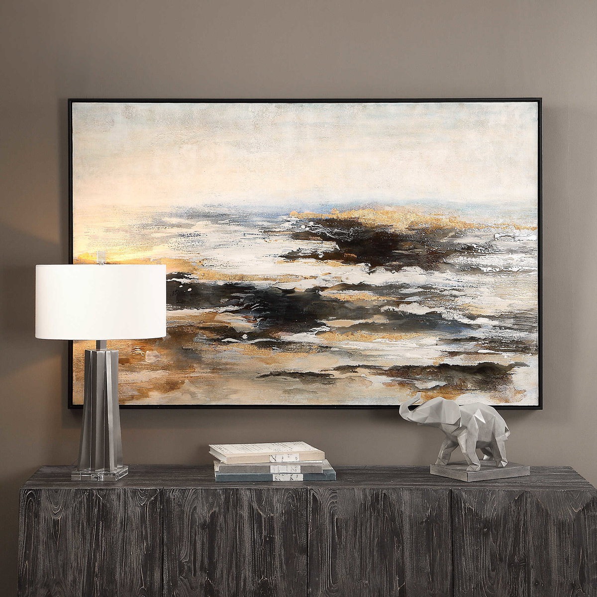 Aftermath Abstract Art, by Uttermost, 61.37" width x 41.37" height x 1.75" depth View 2