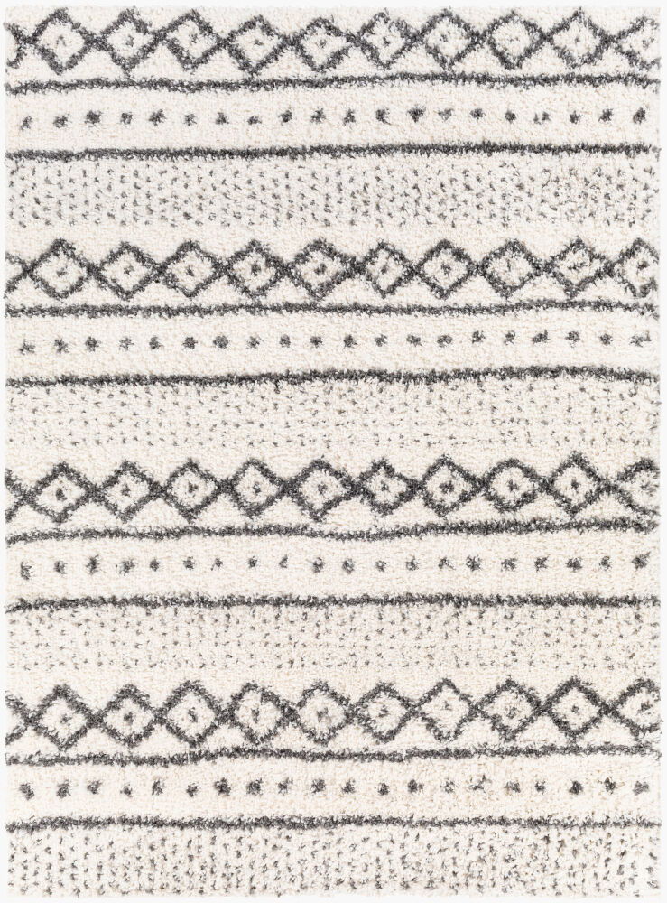 Deluxe Shag Machine Woven Rug, by Surya, 1'3.75" length x 1'3.75" width