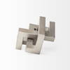 Link Small Silver Metal Sculpture Decorative Object, by Mercana, 7" length x 7.09" width x 7.09" height thumbnail 4