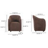 Drava Rolling Dining Chair Dark Brown thumbnail 9