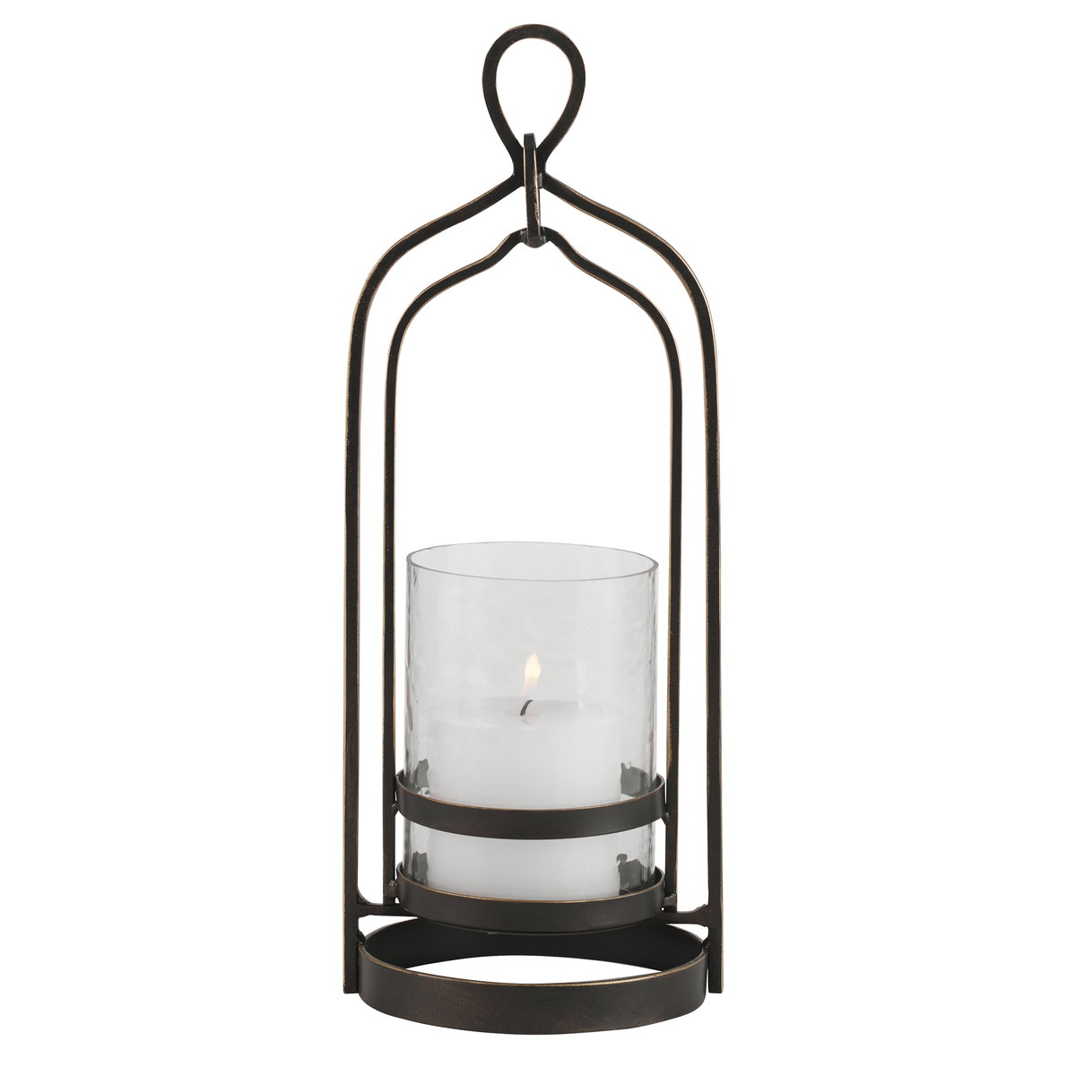 Shepherd Bronze Candleholder, Candles & Candle Holder by Uttermost, 6" width x 15.25" height x 5.5" depth View 1