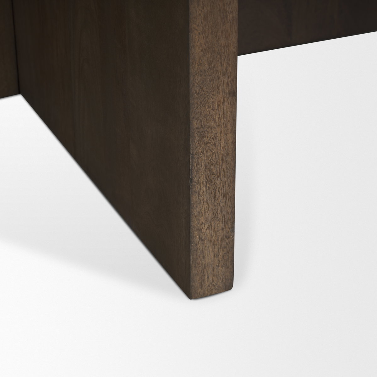Bianca Dark Brown Wood with Marble Round Top Coffee Table, by Mercana, 48" length x 48" width x 16" height View 8