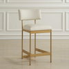 Apsley Gold Counter Stool, Counter & Bar Stool by Uttermost, 18" width x 36.75" height x 22.5" depth thumbnail 3