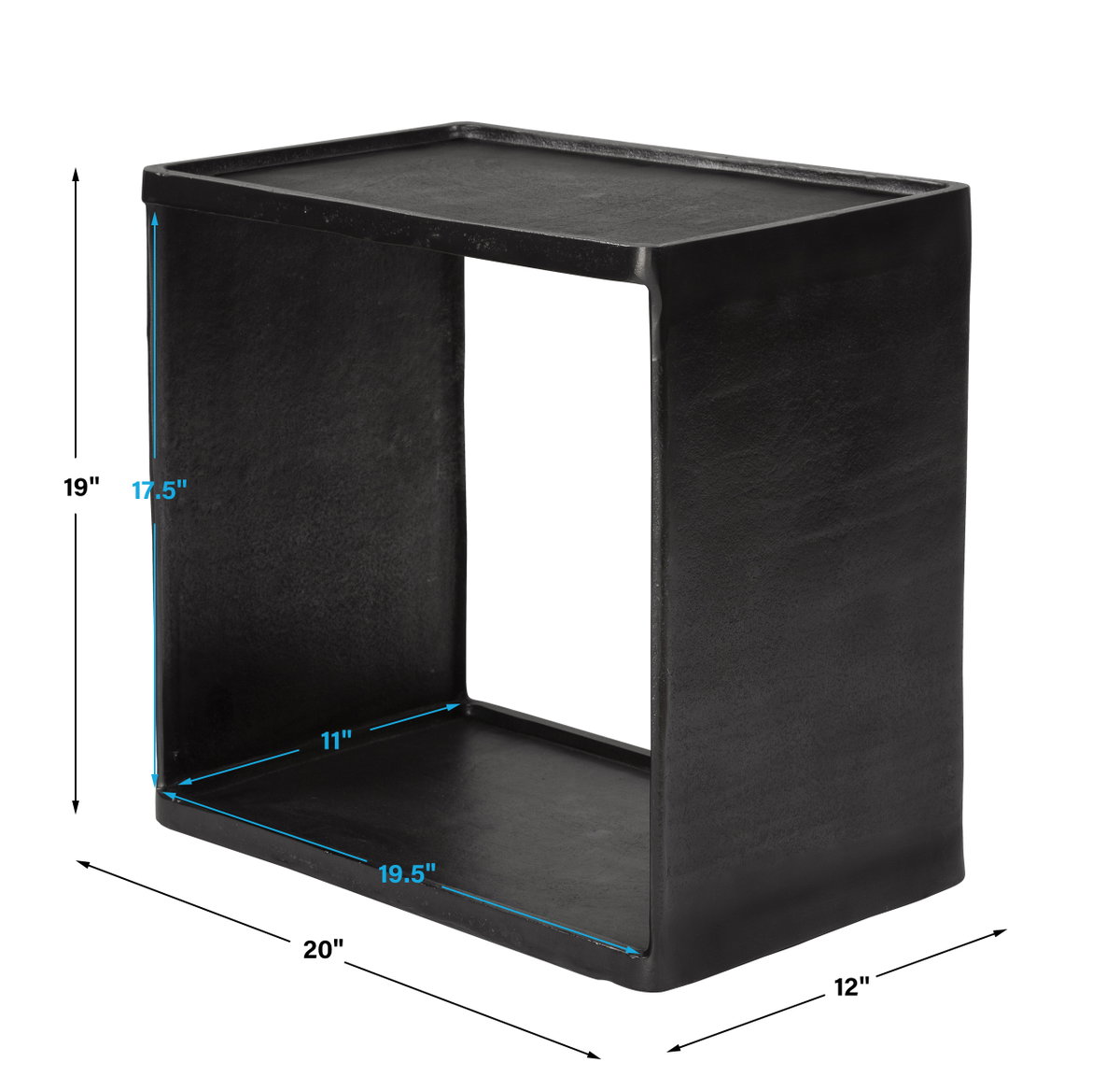 Derwent Industrial Side Table, Side & End Table by Uttermost, 20" width x 19" height x 12" depth View 3