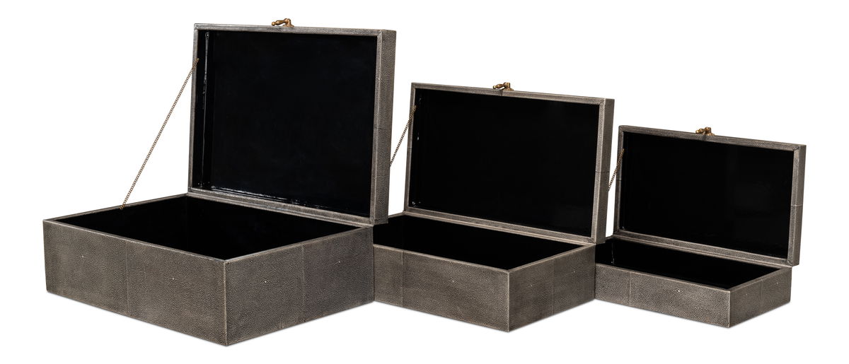 Cosmos Nesting Boxes  Set Of Three, by Sarreid, 1'4" length x 2' width x 8" height View 6