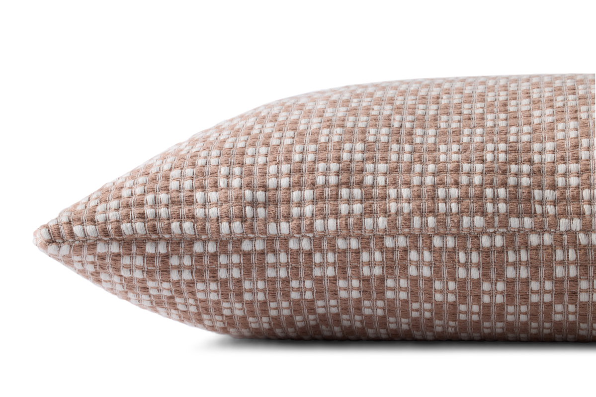 Loloi Ivory Pillow, Decorative Pillow, 18" length x 18" width View 3