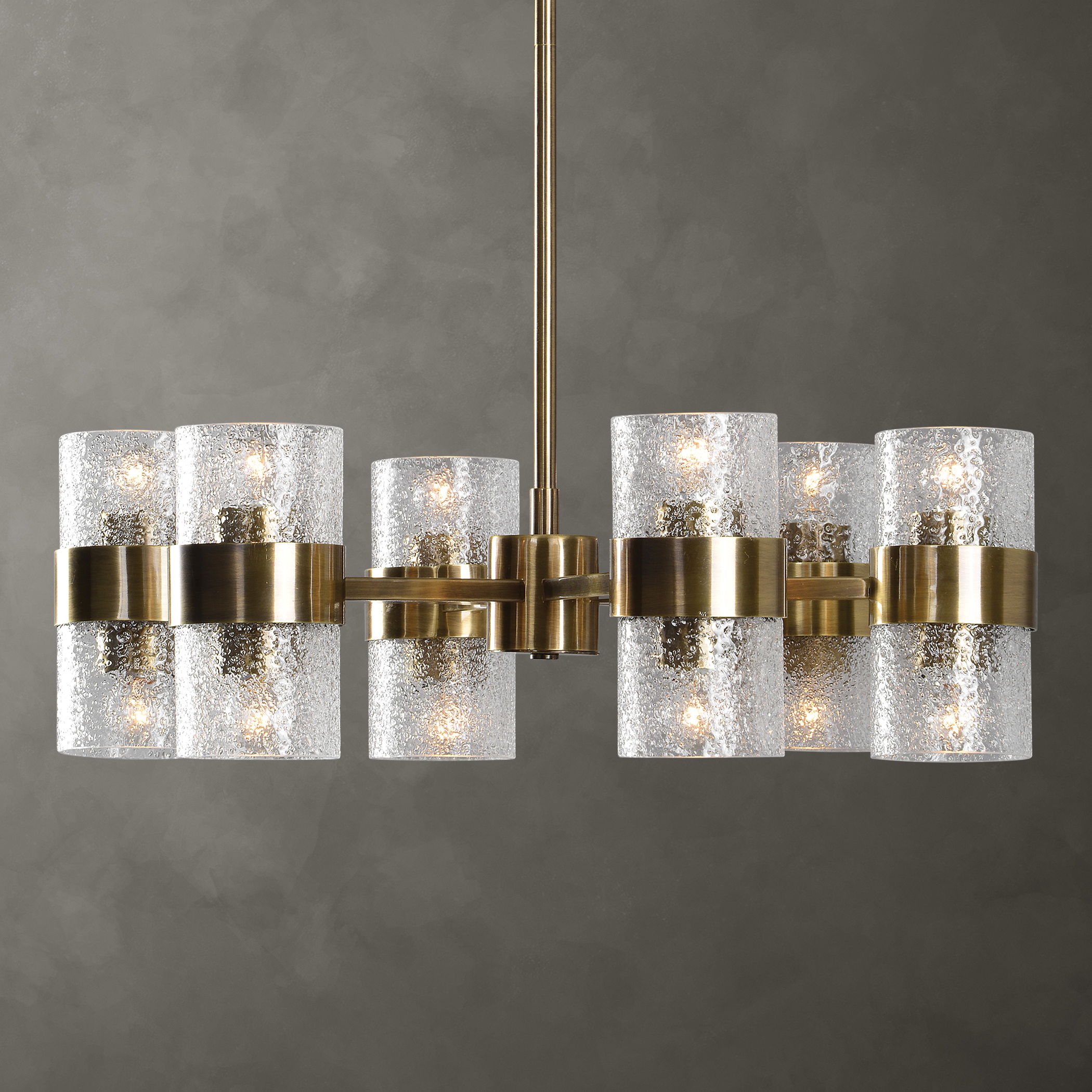 Marinot 12Lt. Chandelier, Ceiling Light by Uttermost, 26" width x 9" height x 26" diameter x 26" depth View 1