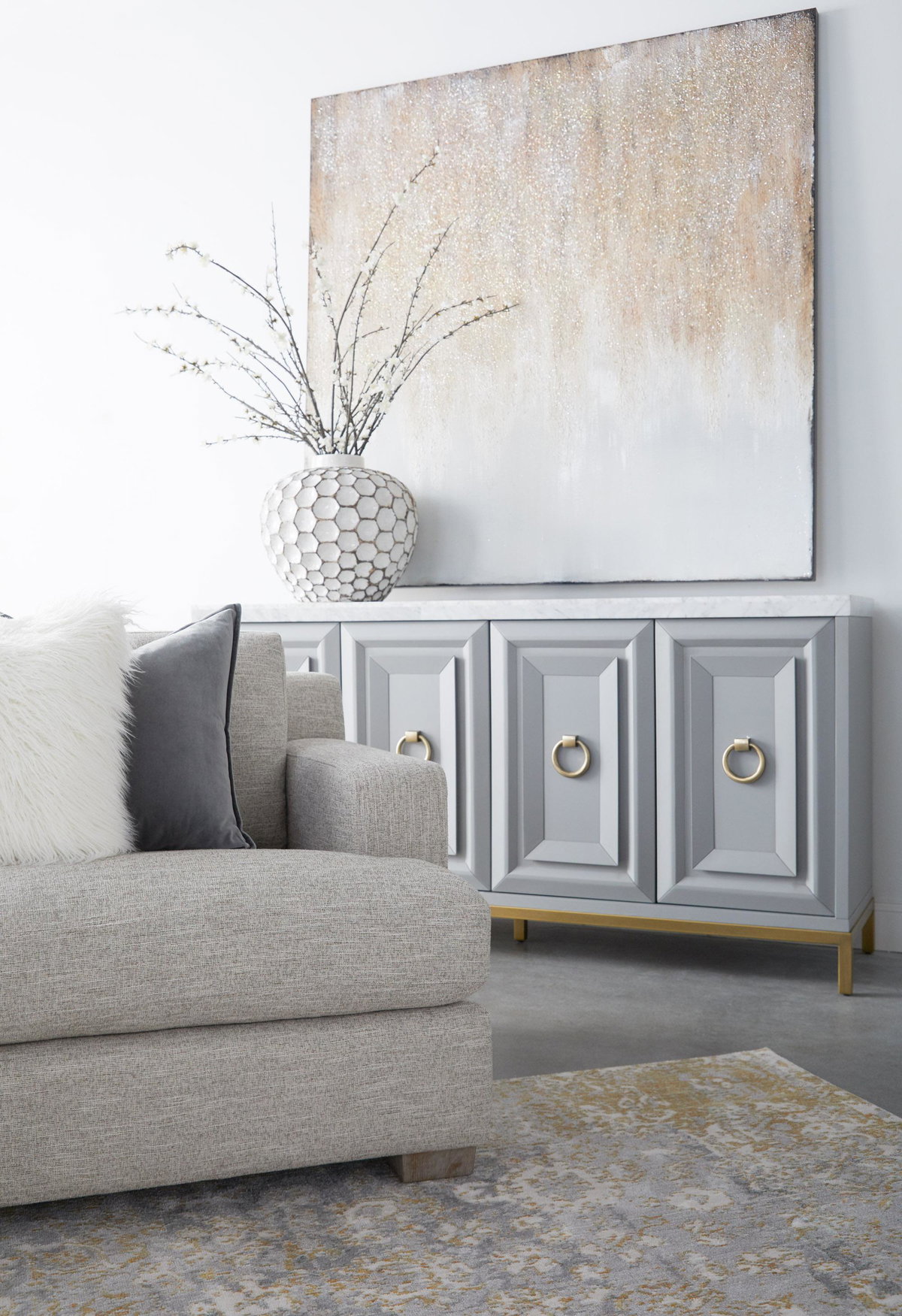 Azure Carrera Media Sideboard, Cabinets & Sideboard by Essentials for Living, 71" width x 36" height x 19" depth View 13