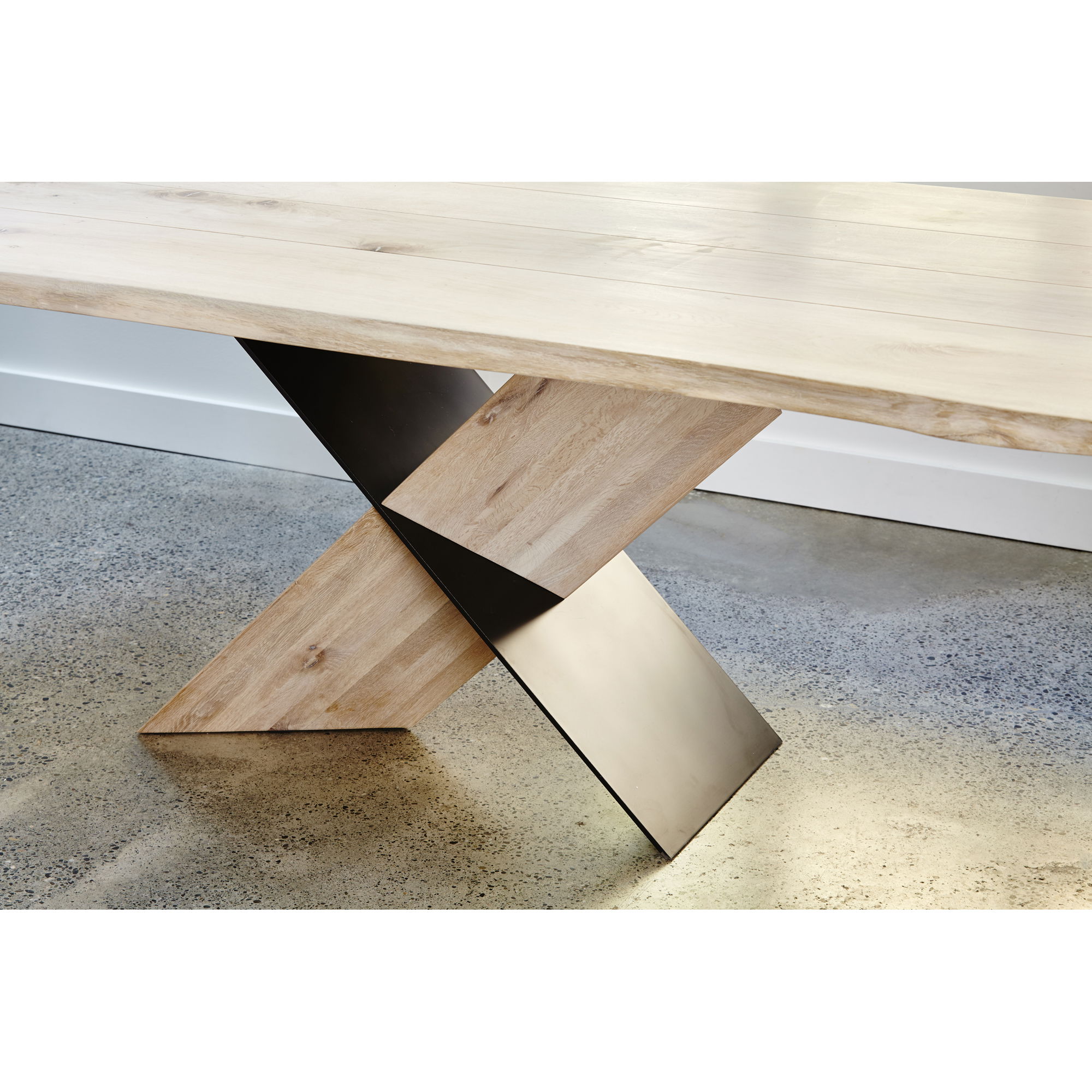 Instinct Dining Table Natural, by Moe's Home, 79" width x 30" height x 39.5" depth View 3