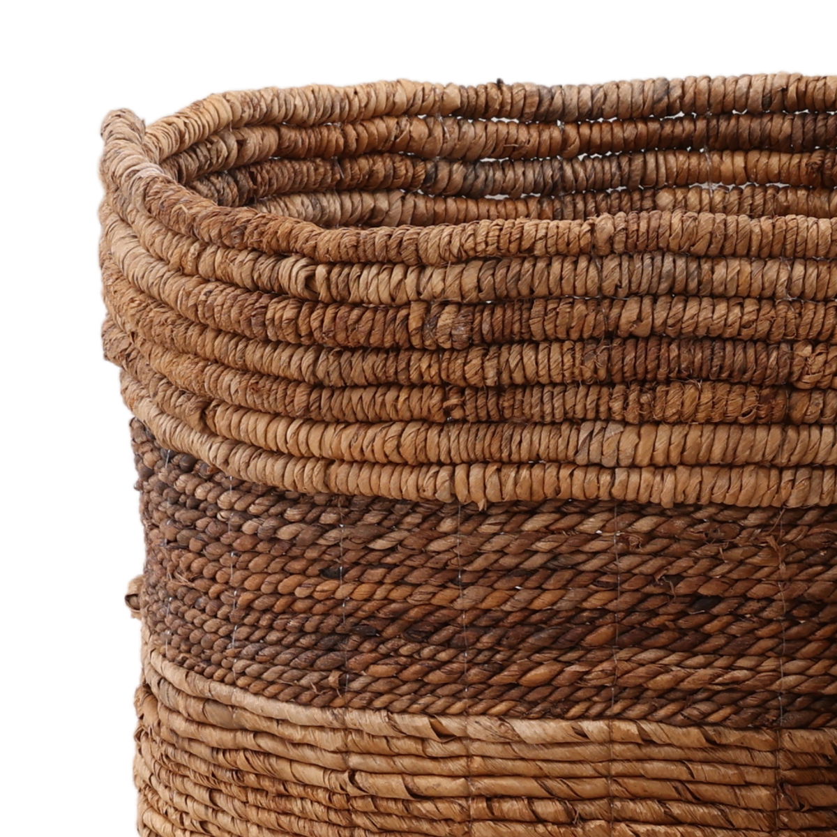 Cleary Basket Set of 3 Natural, Bins & Basket by Dovetail, 19.69" width x 15.3" height x 19.69" depth View 3