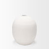 Karakum I Short White Textured Ceramic Vase thumbnail 4