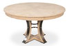 Tower Jupe Dining Table Med Bleached Oak, by Sarreid, 4'7" length x 4'7" width x 2'6" height thumbnail 1