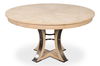 Tower Jupe Dining Table,Med,Bleached Oak, by Sarreid, 55" length x 55" width x 30" height thumbnail 1