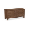 Mabel 6 Drawer Dresser Dark Brown, by Moe's Home, 64.3" width x 30.75" height x 20.2" depth thumbnail 2