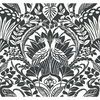 Egret Damask Black & White Wallpaper thumbnail 0