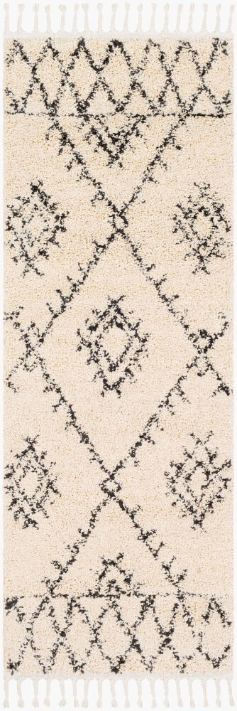 Berber Shag Machine Woven Rug, by Surya, 7'2.61" length x 2'7.5" width
