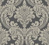 Tapestry Damask Dark Grey Wallpaper thumbnail 0