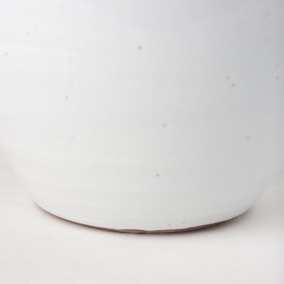 Basin Small Off-White Glazed Vase, by Mercana, 8.07" length x 8.07" width x 9.06" height View 8