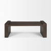 Wesson Dark Brown Wooden Rectangular Coffee Table, by Mercana, 48" length x 28" width x 16" height thumbnail 4