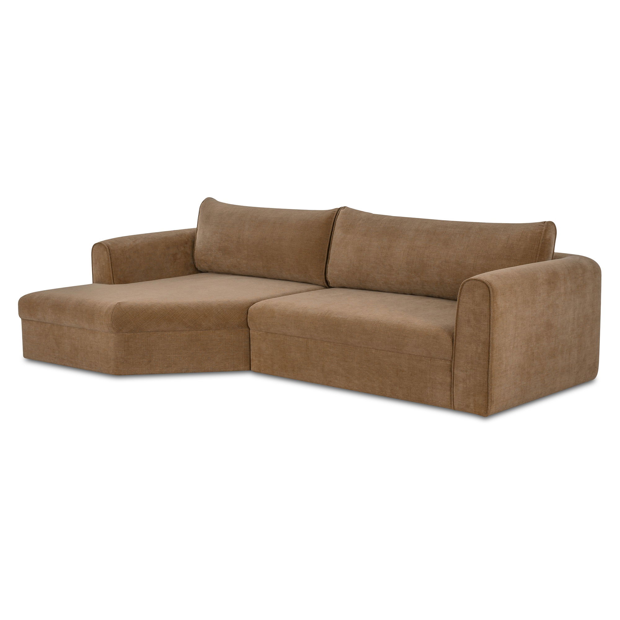 Madrid Left Sectional Taupe, Sectional Sofa by Moe's Home, 112" width x 33.5" height x 65" depth View 3
