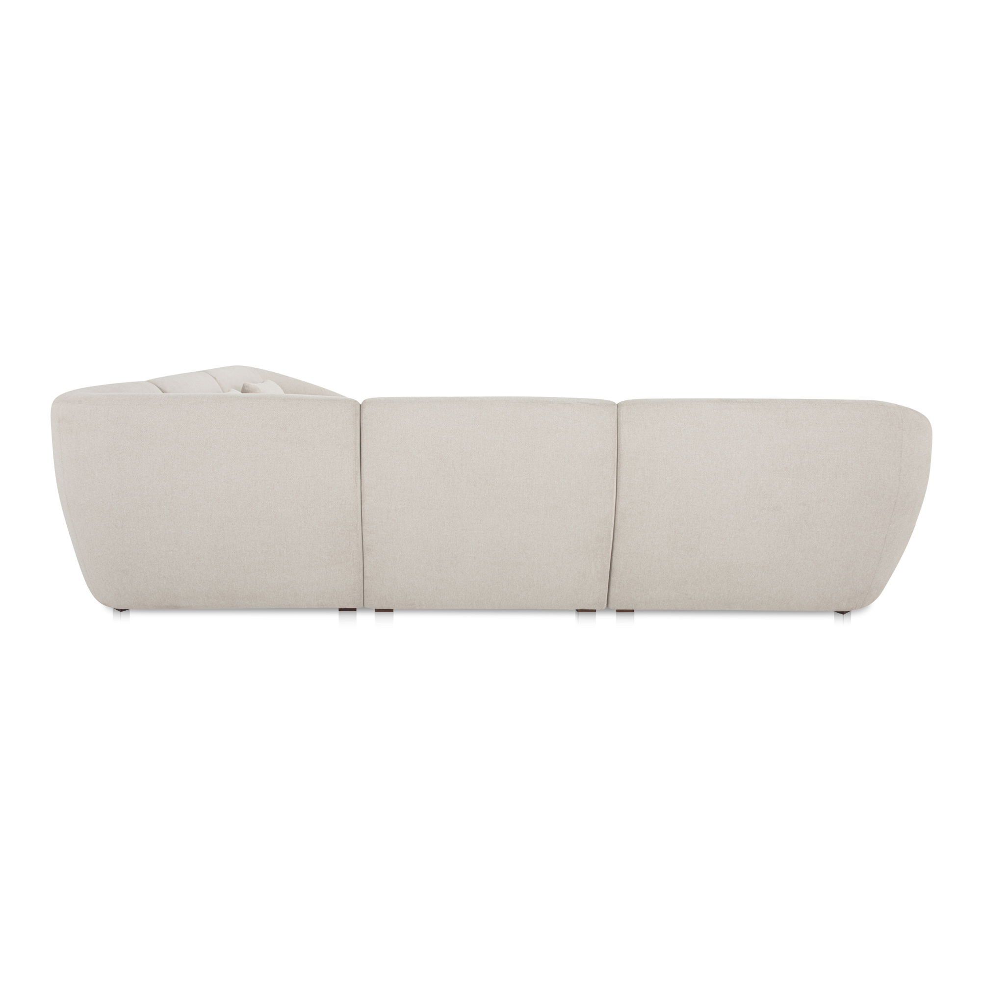 Amelia Classic L-shaped Modular Left Sectional Warm White large image 