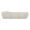 Amelia Classic L-shaped Modular Left Sectional Warm White thumbnail 3