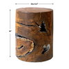 Rafe Wooden Accent Stool, Side & End Table by Uttermost, 13.5" width x 18" height x 13.5" depth thumbnail 3