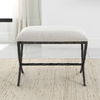 Brisby Gray Fabric Small Bench thumbnail 3