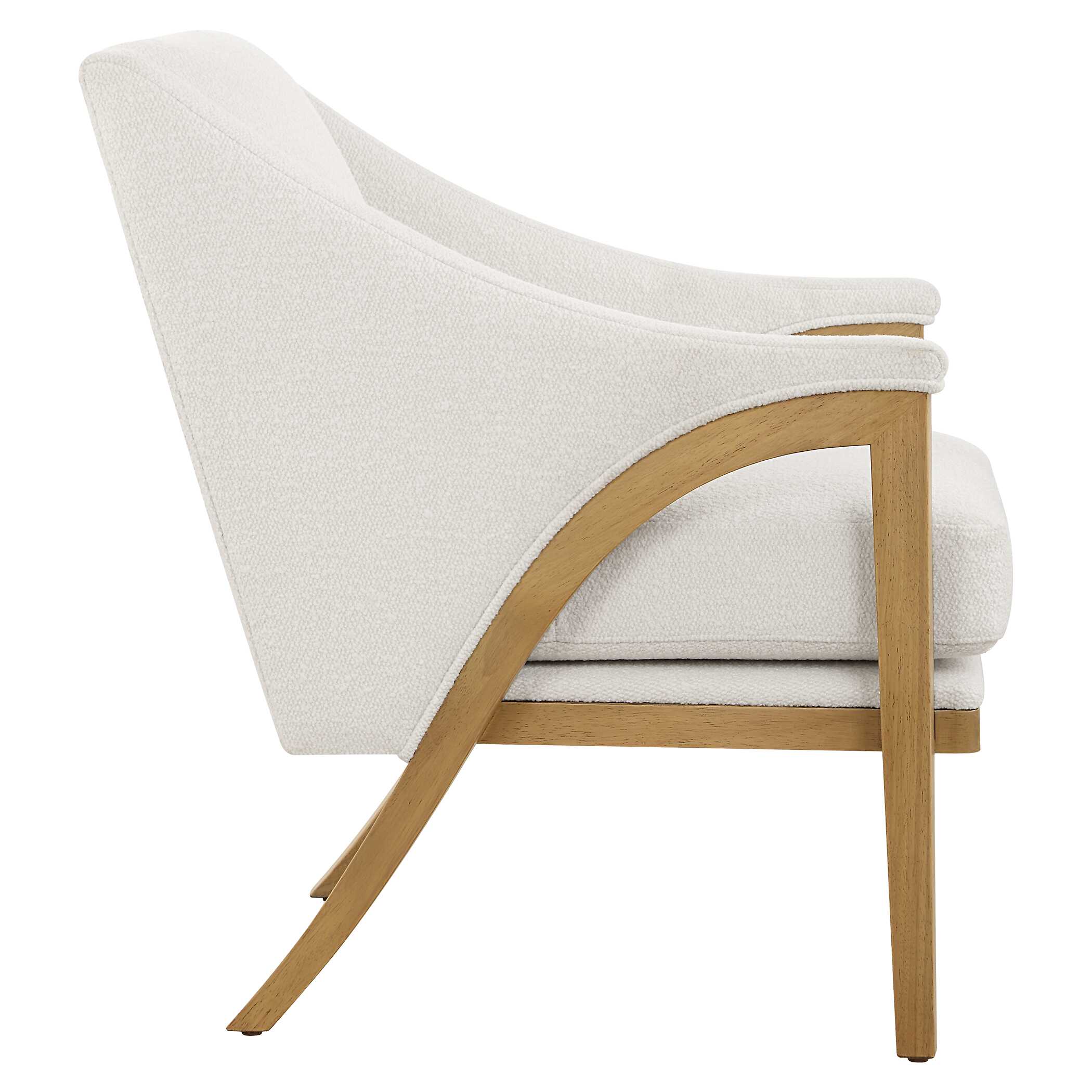 Evolve White Fabric Accent Chair, Furniture by Uttermost, 28.5" width x 35" height x 33" depth View 6