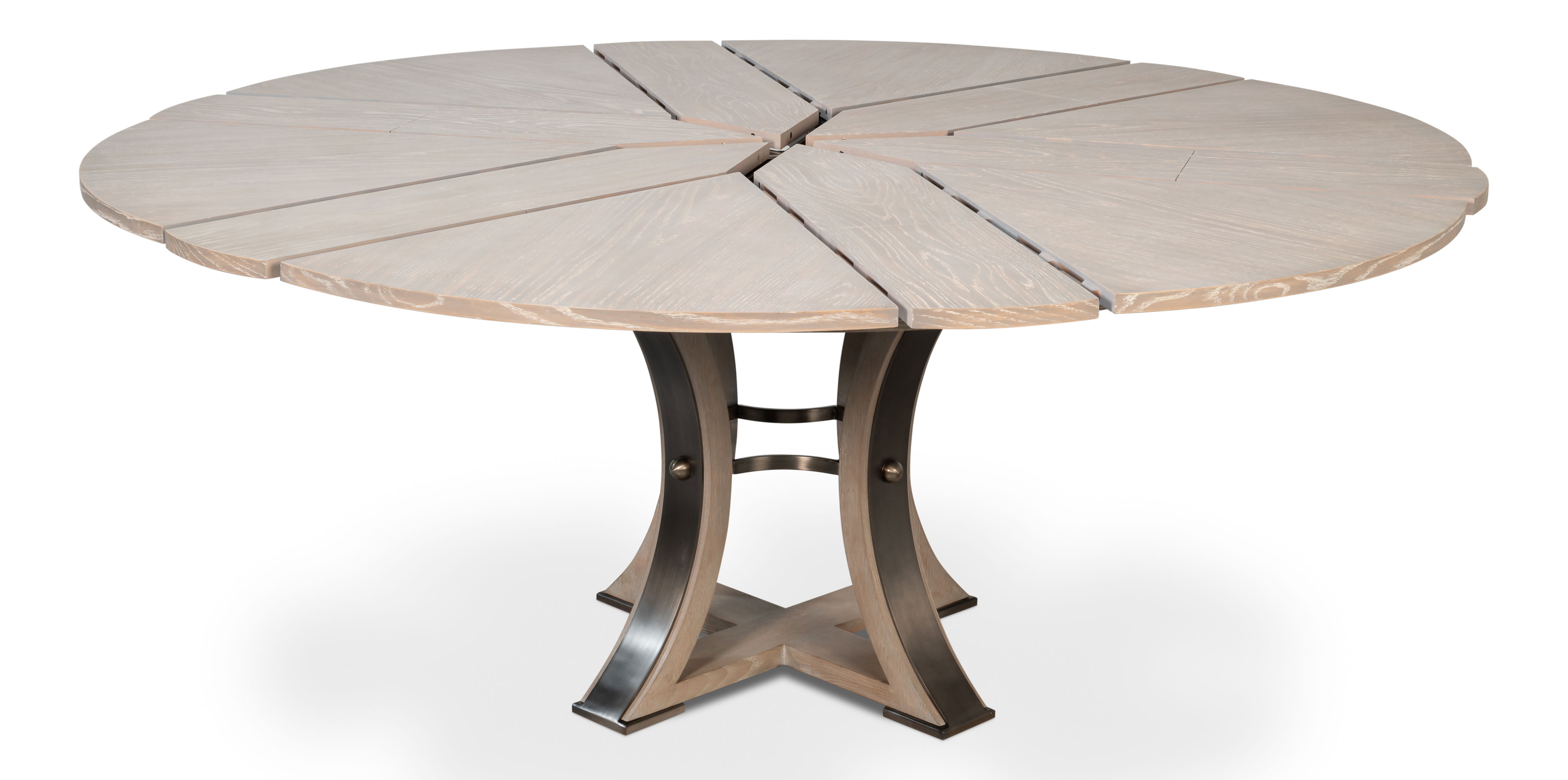 Tower Jupe Dining Table, Med,Moonskin, by Sarreid, 55" length x 55" width x 30" height View 10