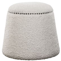 Online Designer Home/Small Office Gumdrop White Ottoman