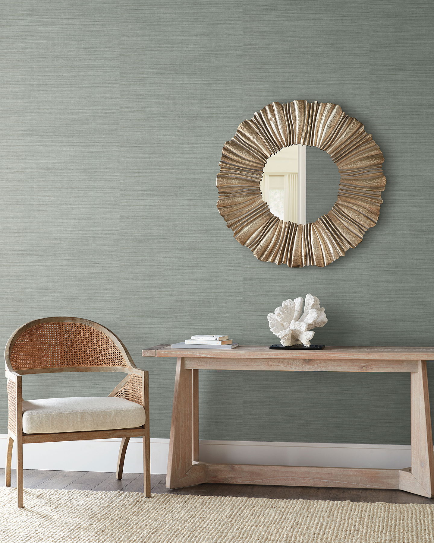 Tasar Silk Grey Wallpaper large image 