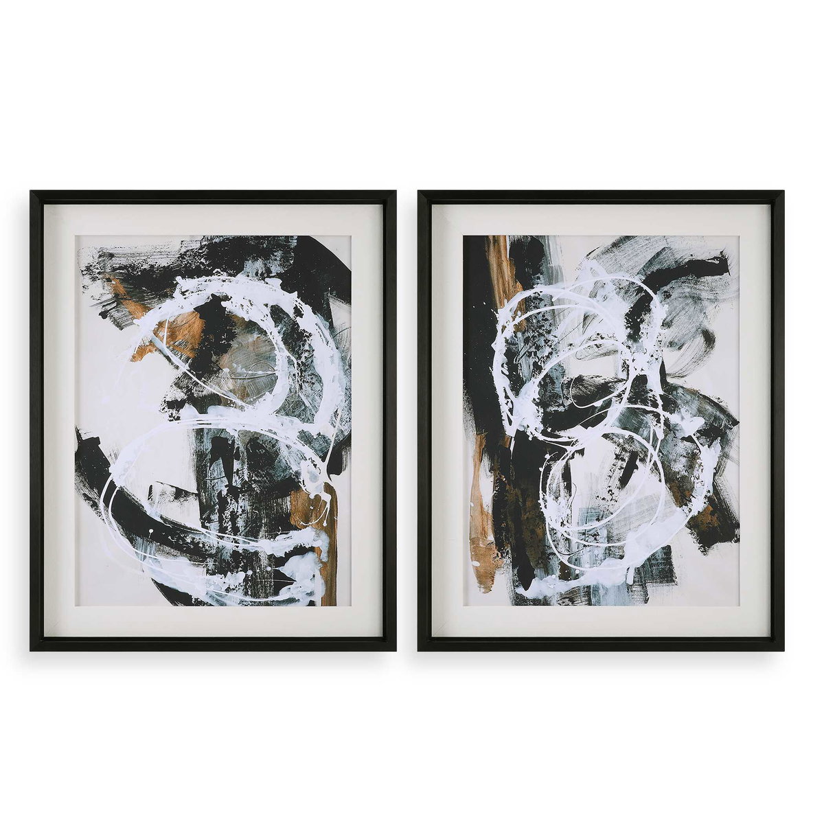 Winterland Abstract Prints Set/2, Art by Uttermost, 30.75" width x 38.75" height x 2" depth View 1