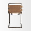 Berbick Open Back Dining Side Chair | Medium Brown Leather with Iron, Dining Chair by Mercana, 20.5" length x 24" width x 33" height thumbnail 6