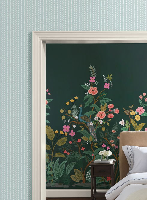 Rickrack Light Blue Wallpaper